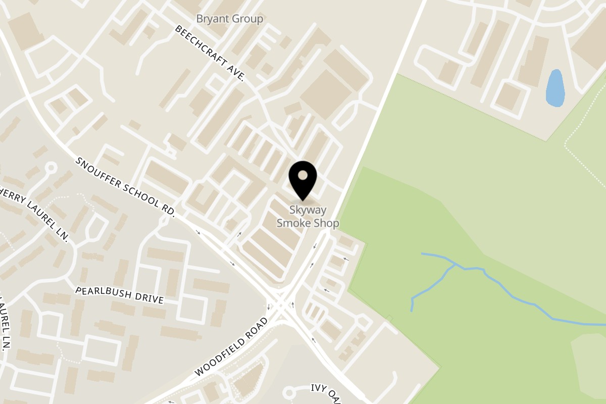 Map showing the location of Halal Fresco on 18530 Woodfield Rd in Gaithersburg